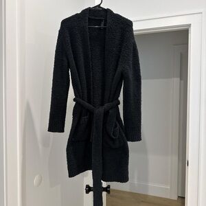 SKIMS Black Cozy Robe